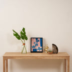 Pink Blue leaves composition Framed Canvas Print Gallery Image 4