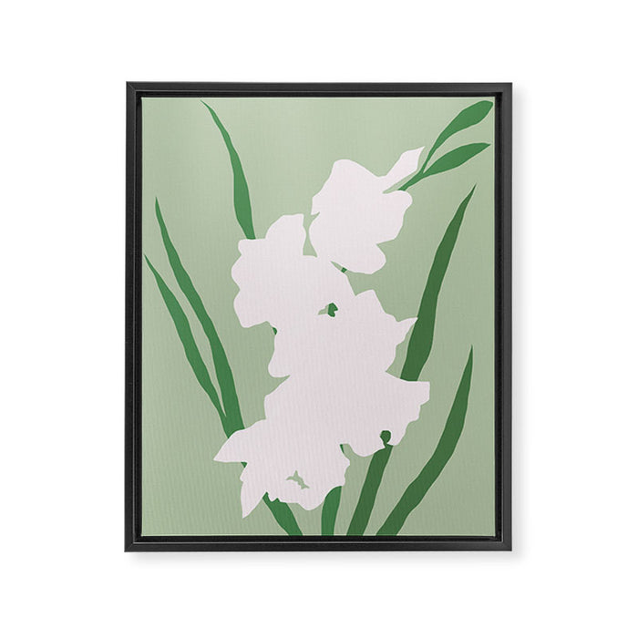 Porcelain pure white flower Framed Canvas Print Gallery Image 1