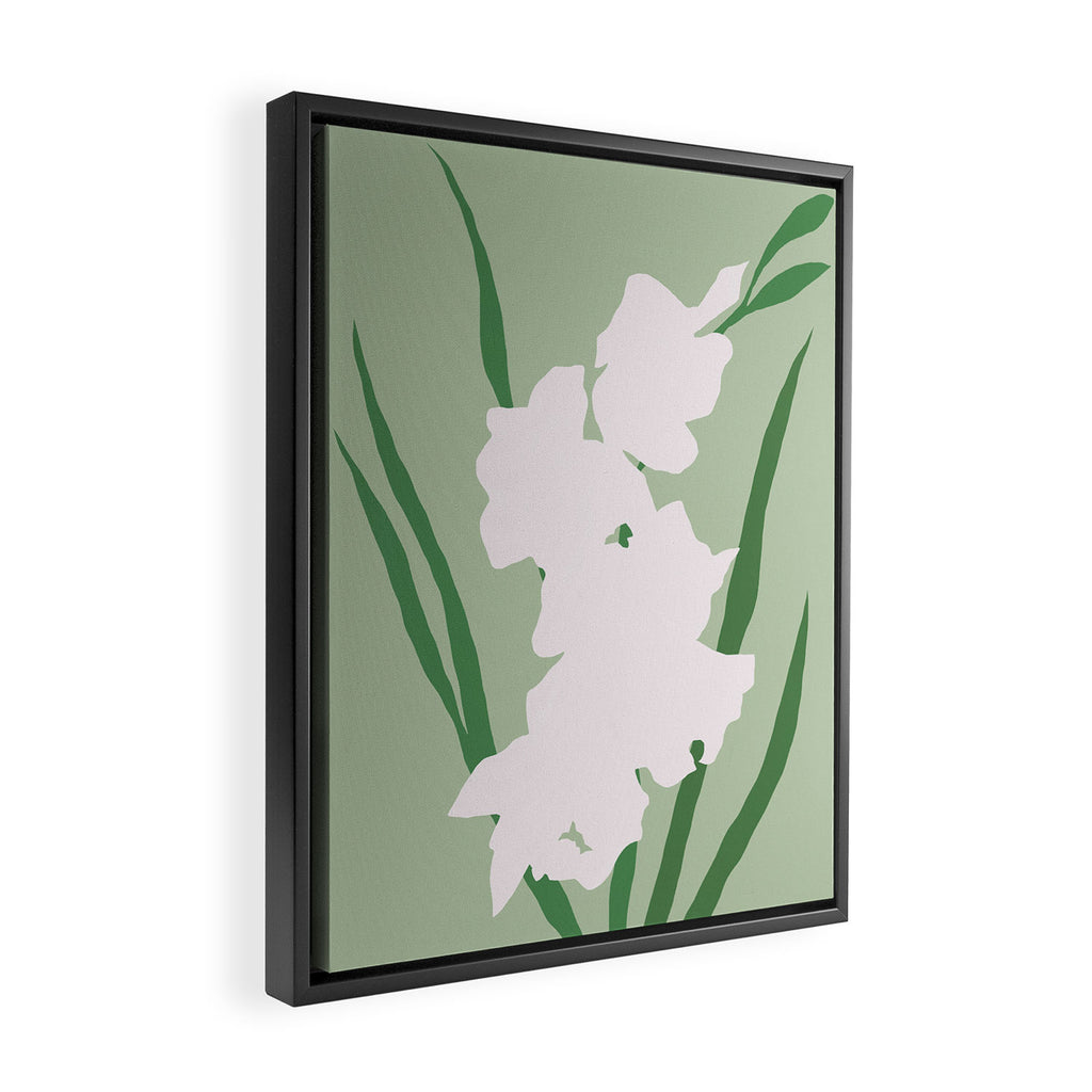 Porcelain pure white flower Framed Canvas Print Gallery Image 2