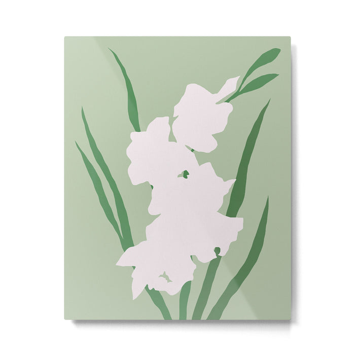 Porcelain pure white flower Metal Print Gallery Image 1
