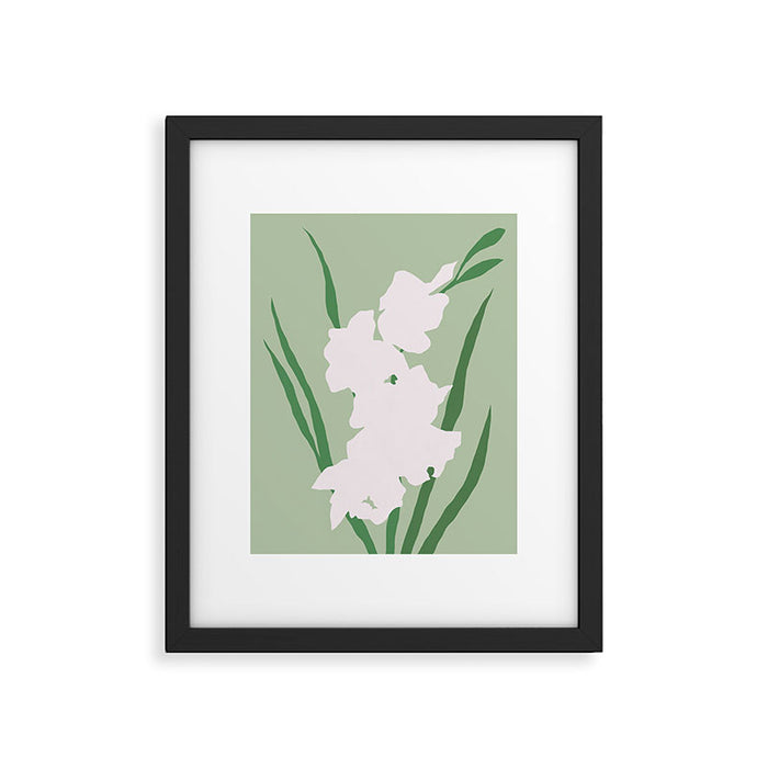 Porcelain pure white flower Framed Art Print Gallery Image 1
