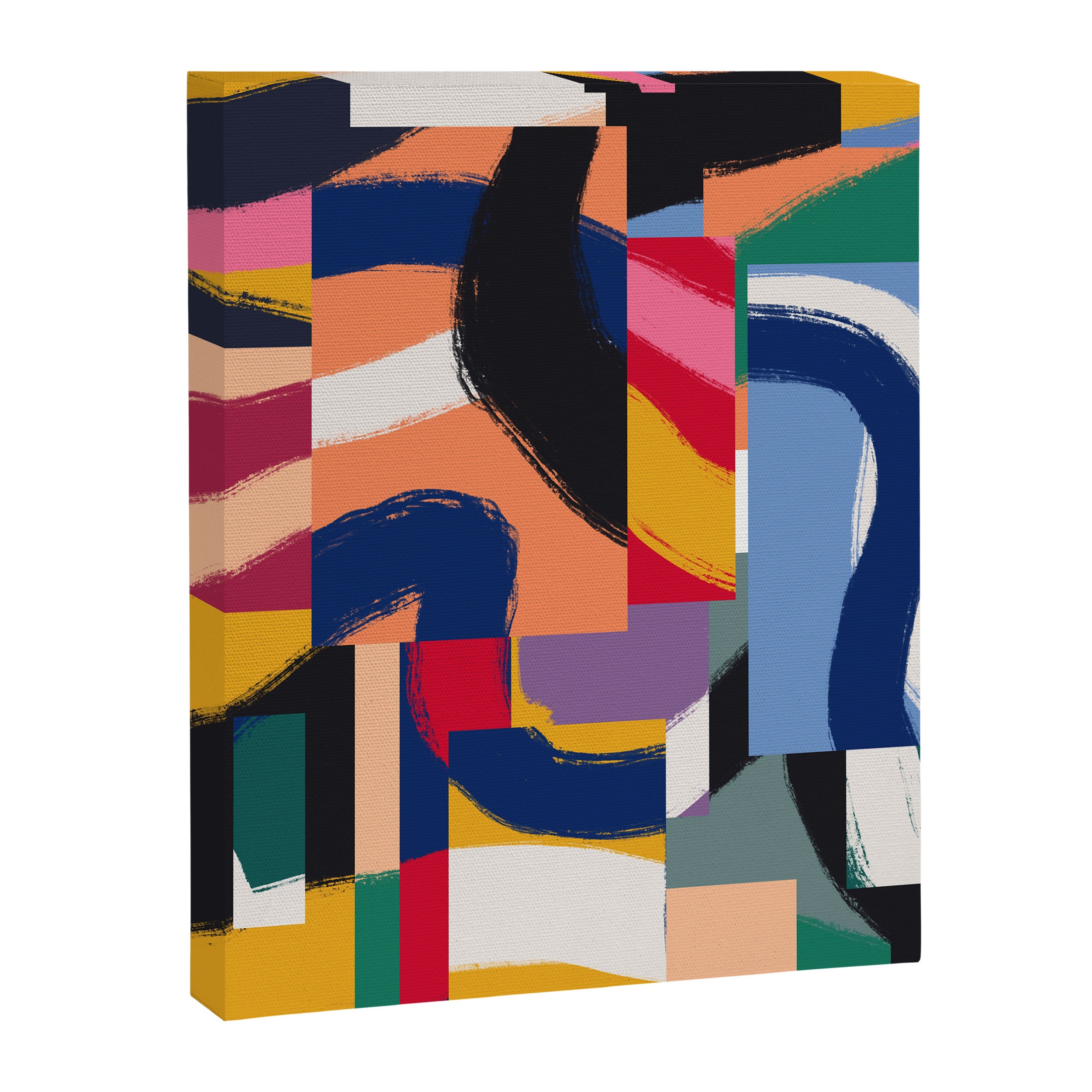 Rainbow abstract ribbon pattern Canvas Print Gallery Image 6