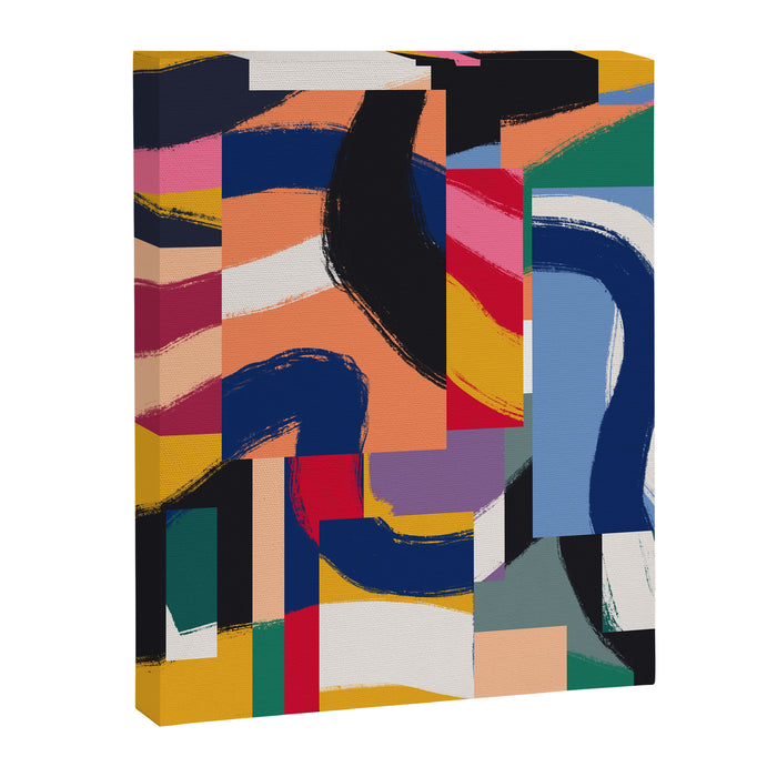 Rainbow abstract ribbon pattern Canvas Print Gallery Image 1