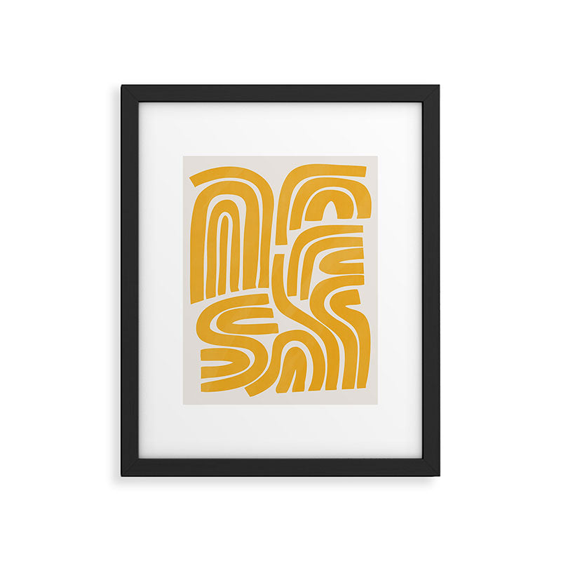 S and U in yellow  Framed Art Print Gallery Image 5