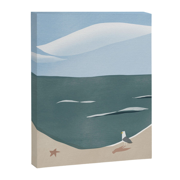 Seagull and starfish Canvas Print Gallery Image 1