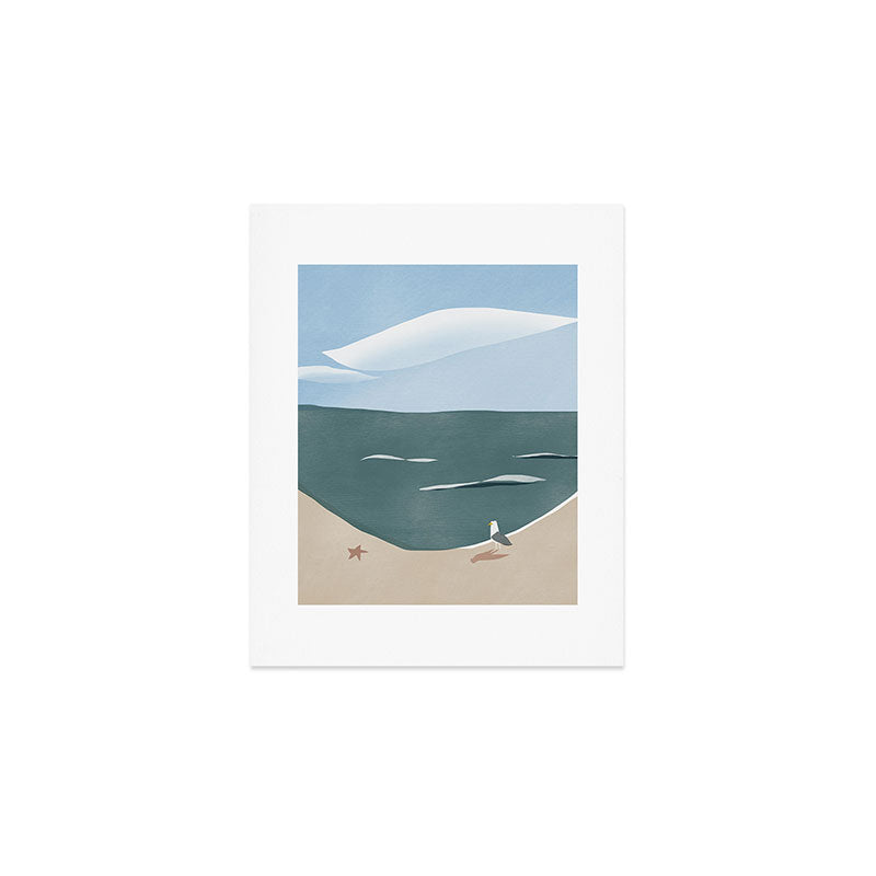 Seagull and starfish Art Print Gallery Image 1