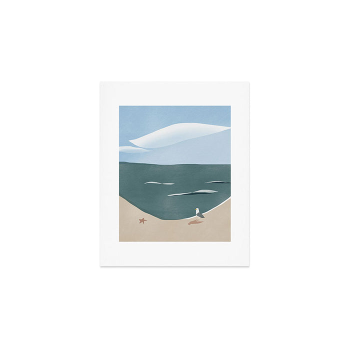 Seagull and starfish Art Print Gallery Image 1