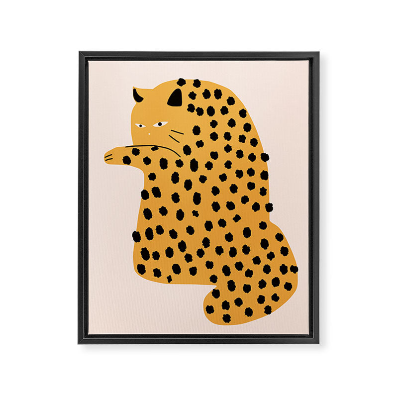 Self grooming cat Framed Canvas Print Gallery Image 6