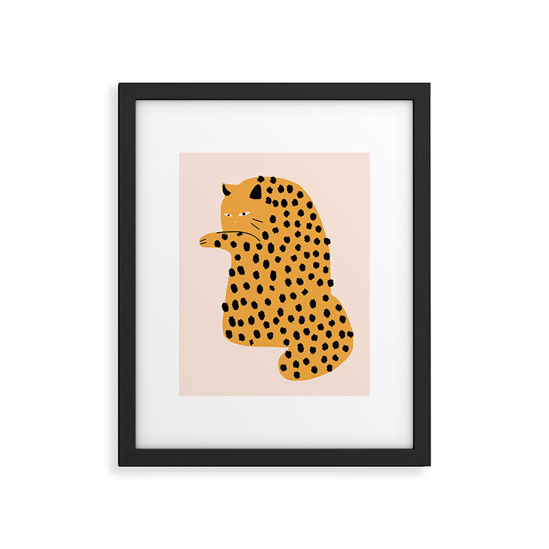 Self grooming cat Framed Art Print Gallery Image 5