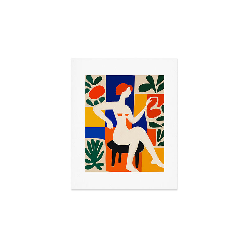 Sitting Muse cut out Art Print Gallery Image 1