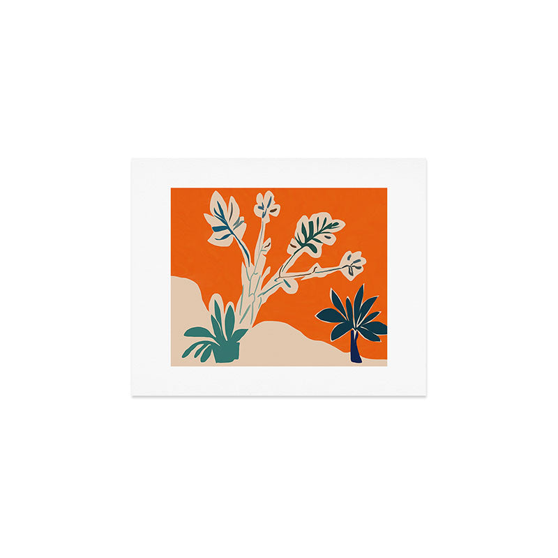 Stylized plants with abstract shapes Art Print Gallery Image 1