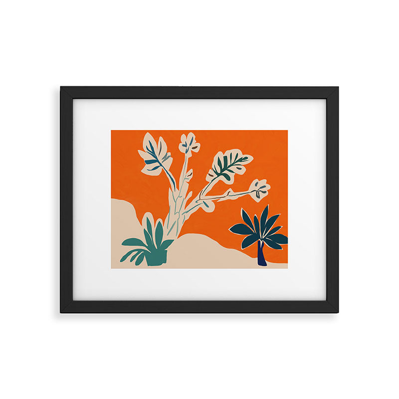 Stylized plants with abstract shapes Framed Art Print Gallery Image 5