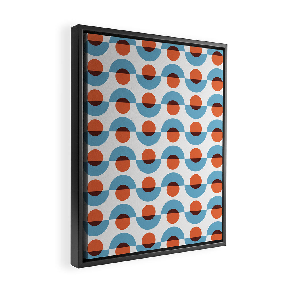 Up and down seamless geometry pattern Framed Canvas Print Gallery Image 2