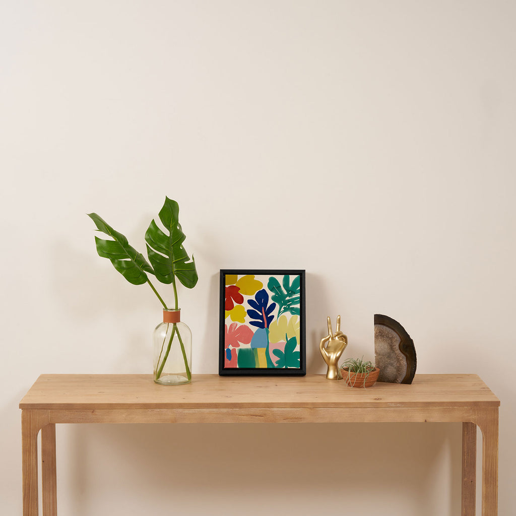 Vibrant bold playful plants Framed Canvas Print Gallery Image 4