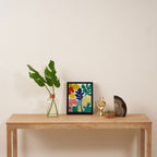 Vibrant bold playful plants Framed Canvas Print Gallery Image 4