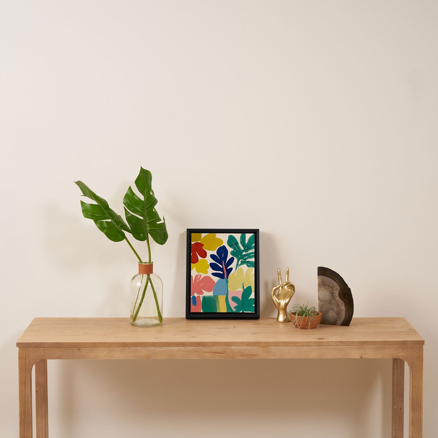 Vibrant bold playful plants Framed Canvas Print Gallery Image 4