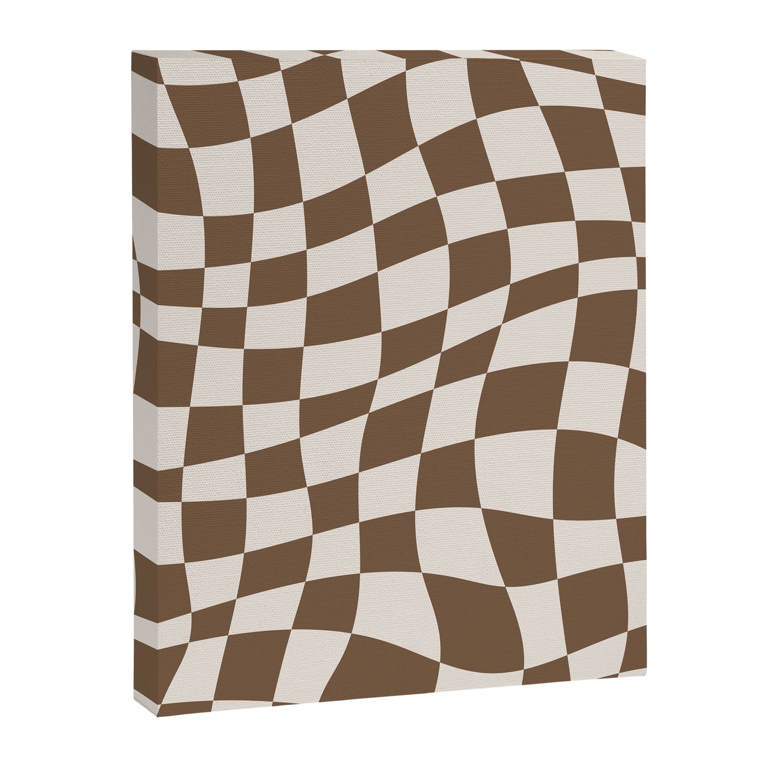 Wavy brown checker  Canvas Print Gallery Image 8