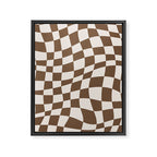 Wavy brown checker  Framed Canvas Print Gallery Image 8