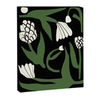White flowers in black Canvas Print Gallery Image 6