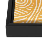 Yellow mustard boho stripe Framed Canvas Print Gallery Image 3