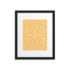 Yellow mustard boho stripe Framed Art Print Gallery Image 6