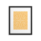 Yellow mustard boho stripe Framed Art Print Gallery Image 4