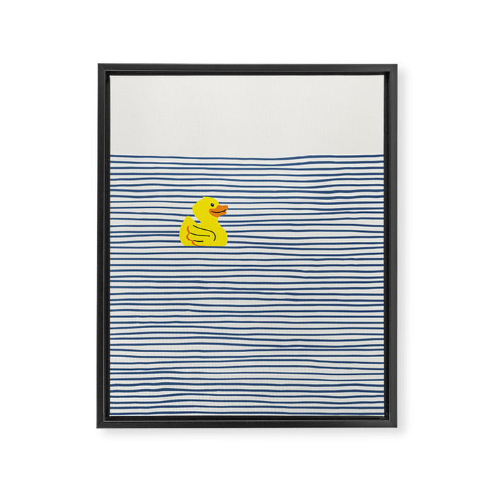 Yellow rubber ducky Framed Canvas Print Gallery Image 1