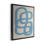 Abstract Scribble (Blue Beige) Framed Canvas Print Gallery Image 2