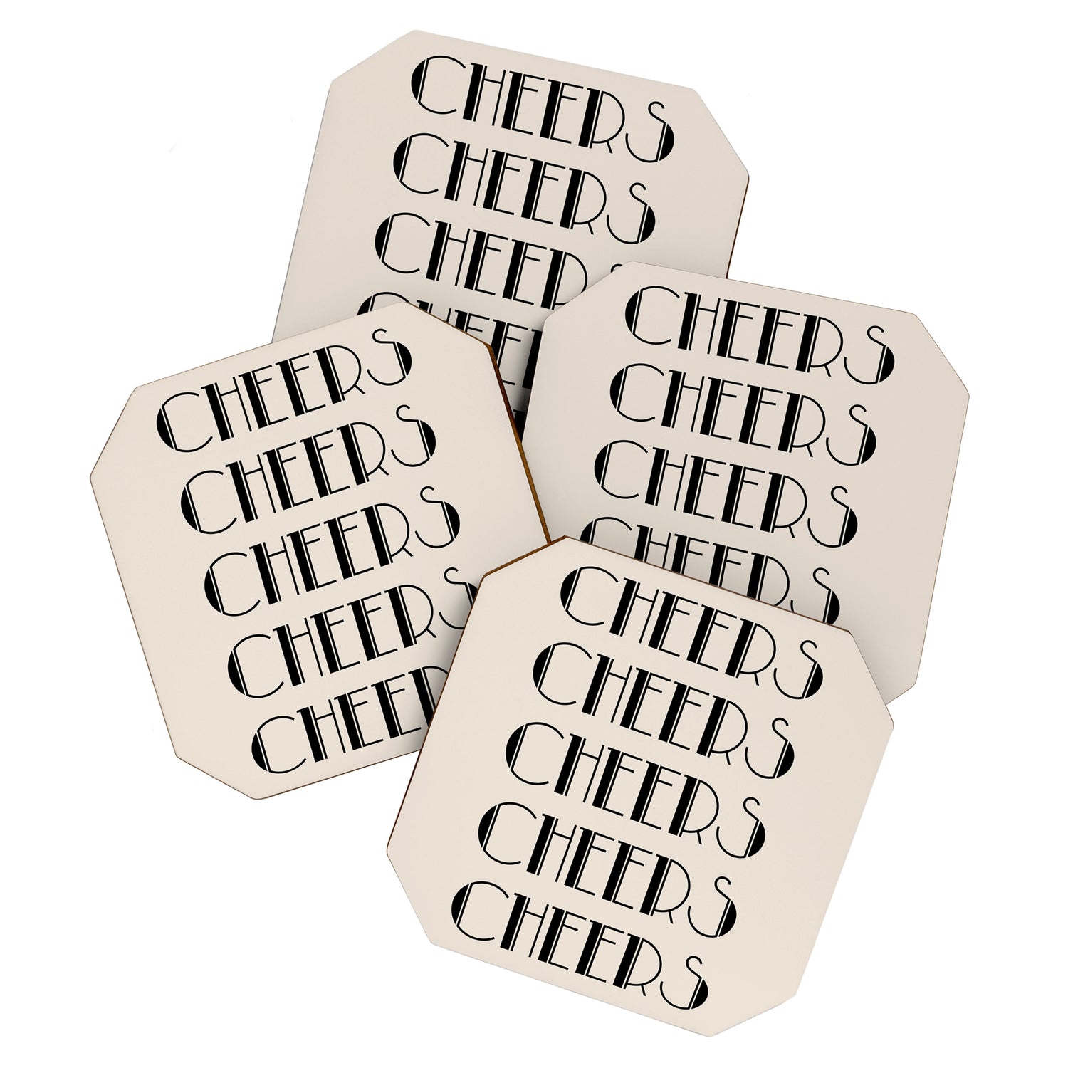 Cheers (Beige) Coaster Gallery Image 1