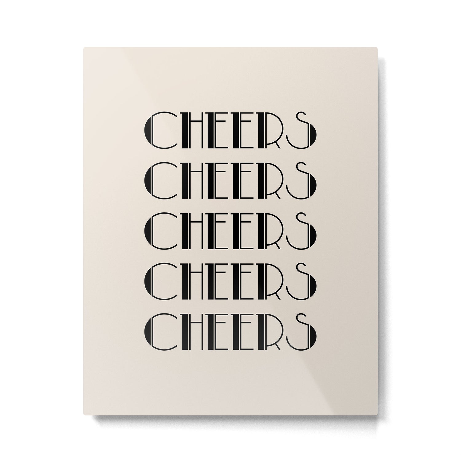 Cheers (Beige) Metal Print Gallery Image 4