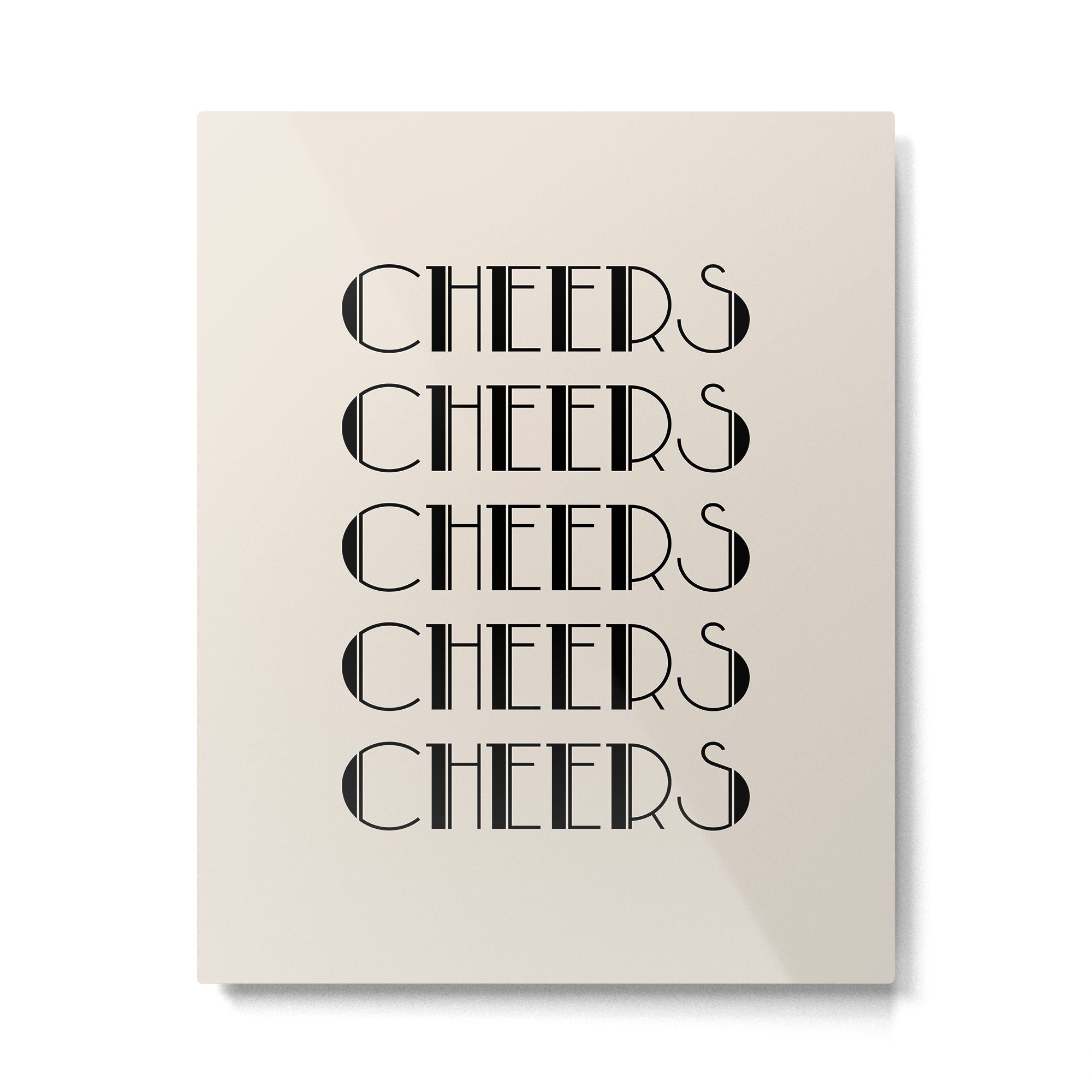 Cheers (Beige) Metal Print Gallery Image 4