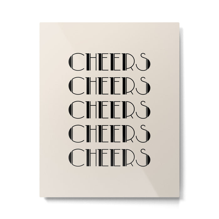 Cheers (Beige) Metal Print Gallery Image 1