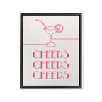 Cheers Cocktail (Pink) Framed Canvas Print Gallery Image 6