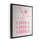 Cheers Cocktail (Pink) Framed Canvas Print Gallery Image 2