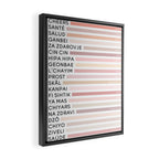 Cheers In Different Languages (Pink Beige) Framed Canvas Print Gallery Image 2