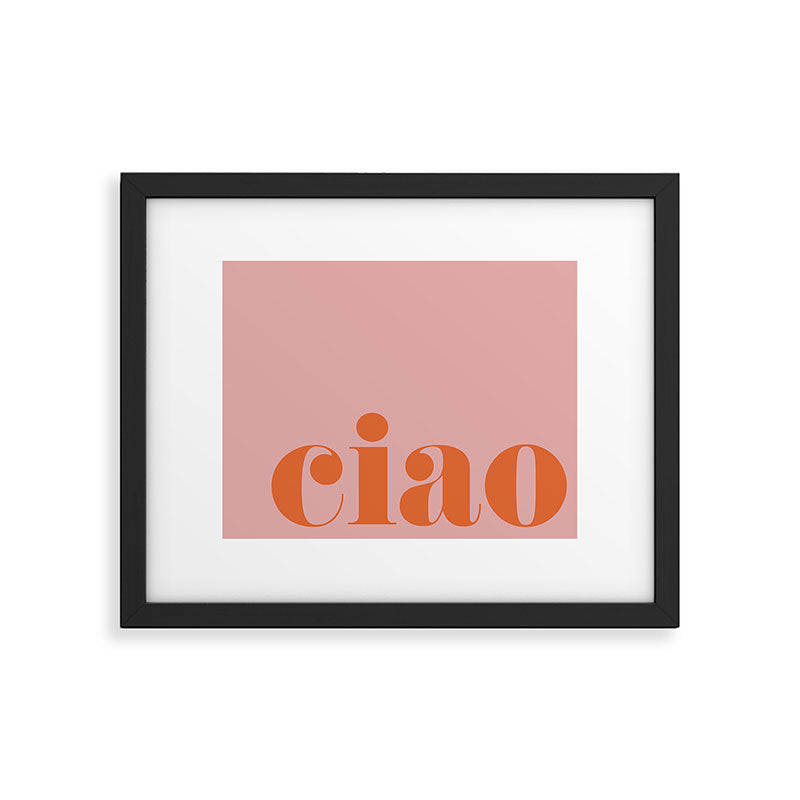Ciao (Blush Orange) Framed Art Print Gallery Image 5
