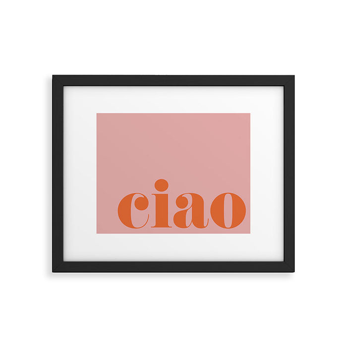 Ciao (Blush Orange) Framed Art Print Gallery Image 1