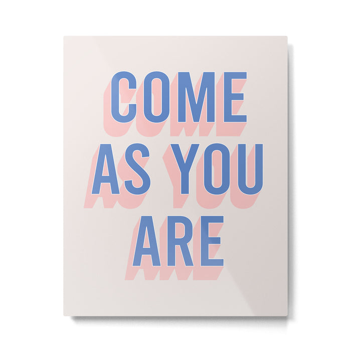 Come As You Are (Blue Pink) Metal Print Gallery Image 1