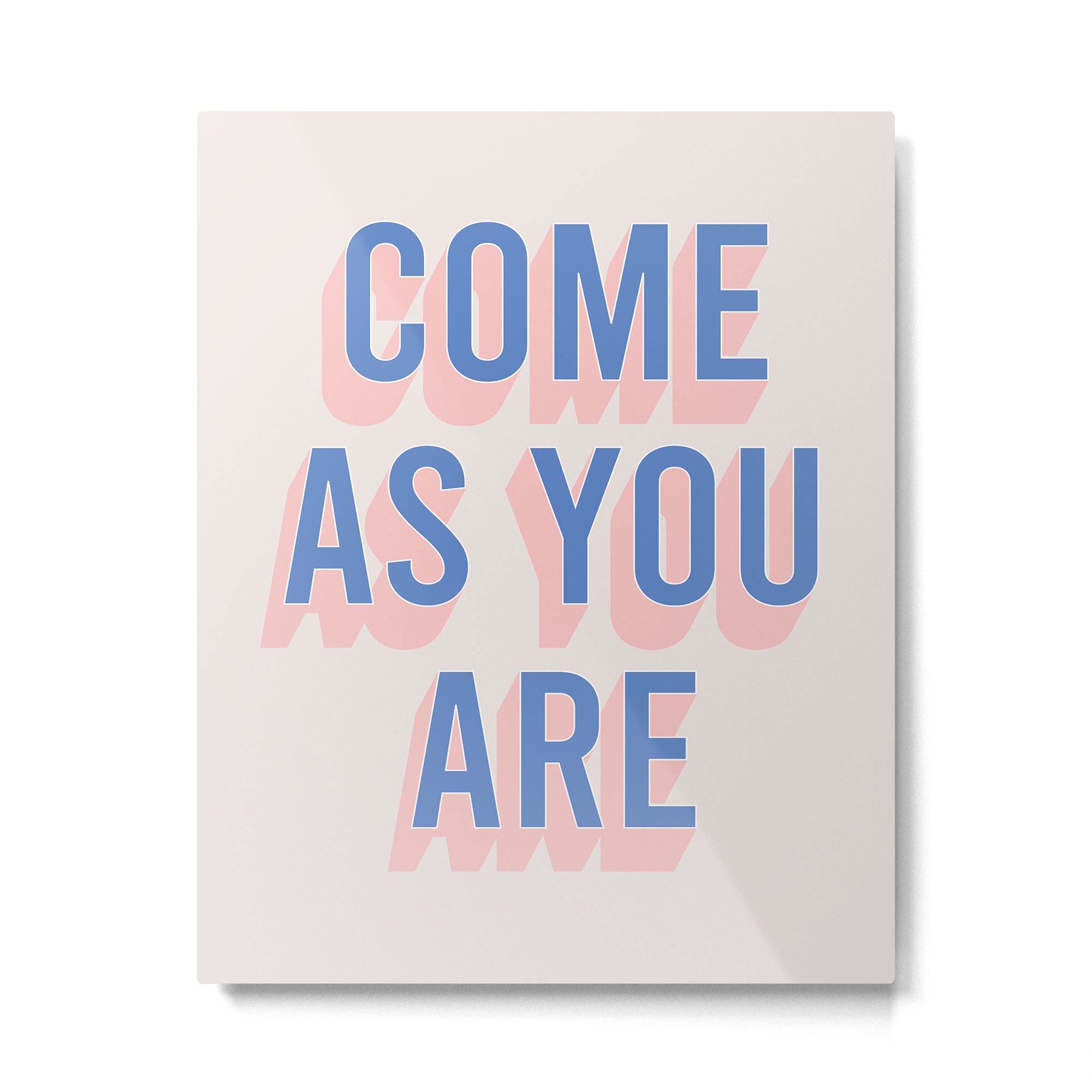 Come As You Are (Blue Pink) Metal Print Gallery Image 4