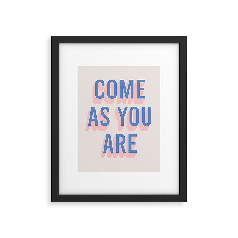 Come As You Are (Blue Pink) Framed Art Print Gallery Image 5