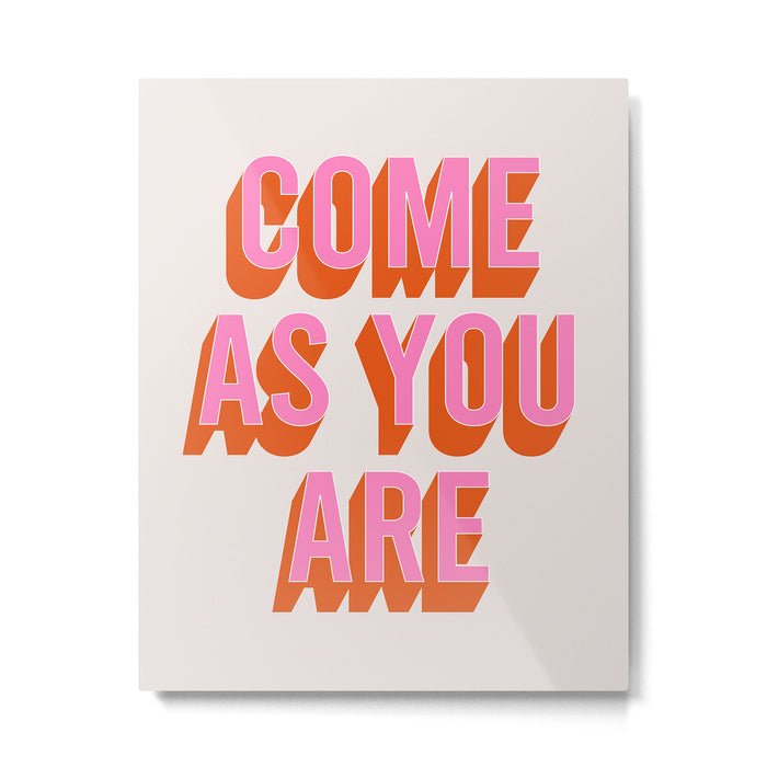 Come As You Are (Pink Orange) Metal Print Gallery Image 1