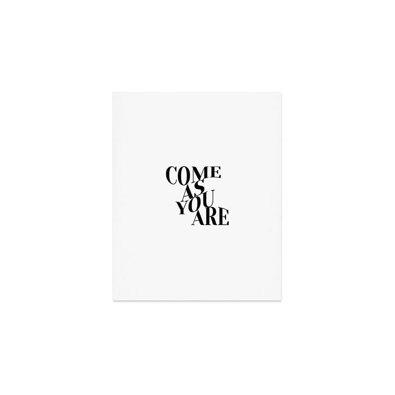 Come As You Are (Wavy - B&W) Art Print Gallery Image 1