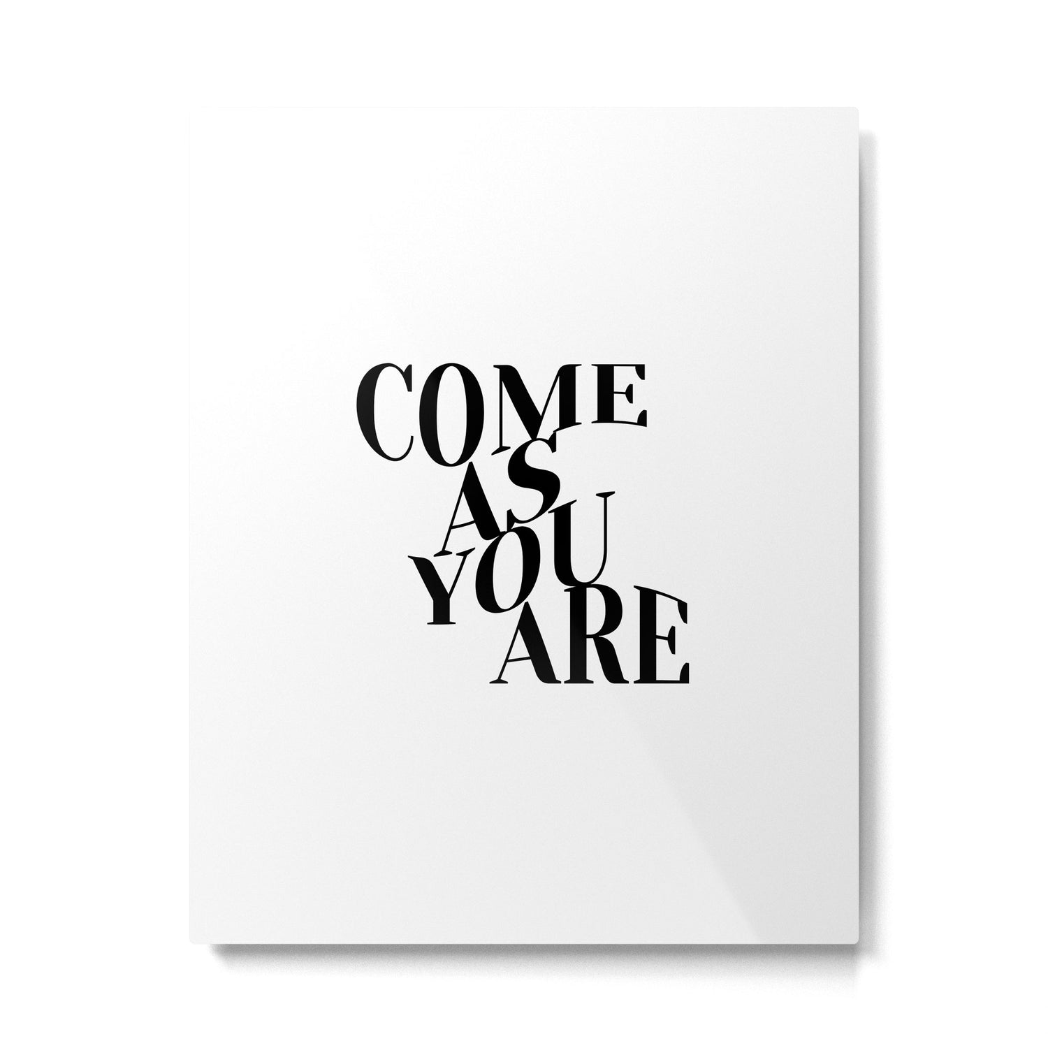 Come As You Are (Wavy - B&W) Metal Print Gallery Image 4