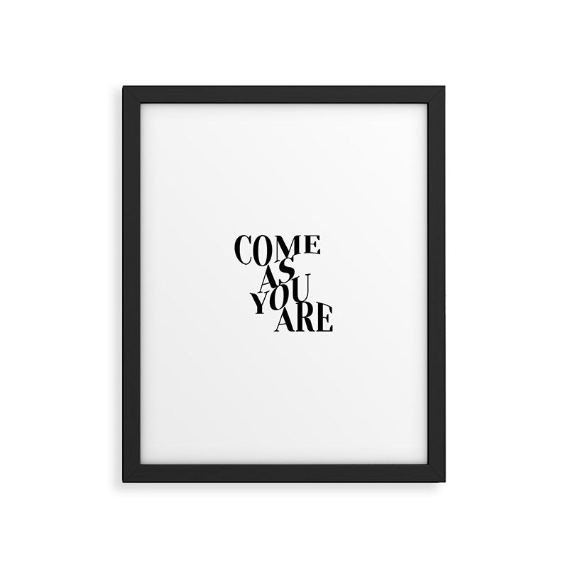 Come As You Are (Wavy - B&W) Framed Art Print Gallery Image 5