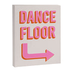 Dance Floor Right Arrow (Pink Orange) Canvas Print Gallery Image 6