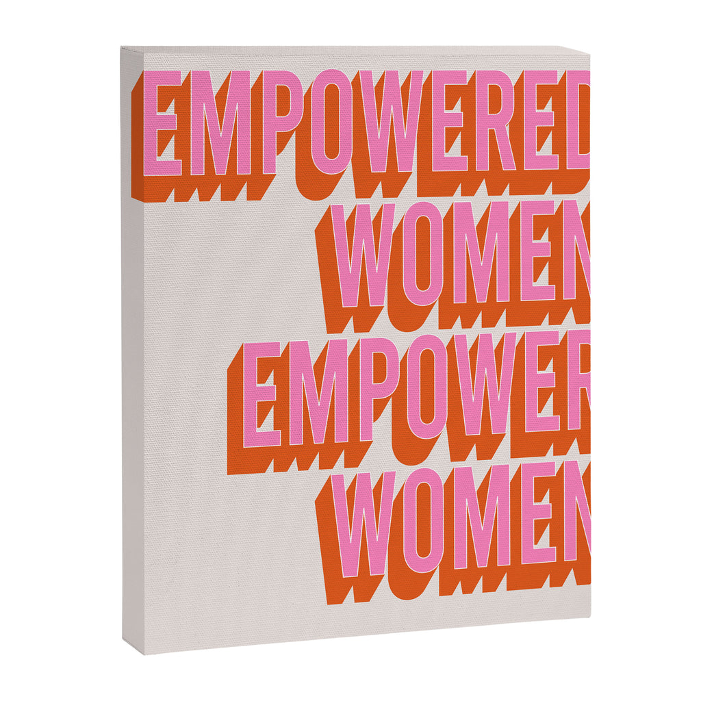 Empowered Women Empower Women (Pink Orange) Canvas Print Gallery Image 6