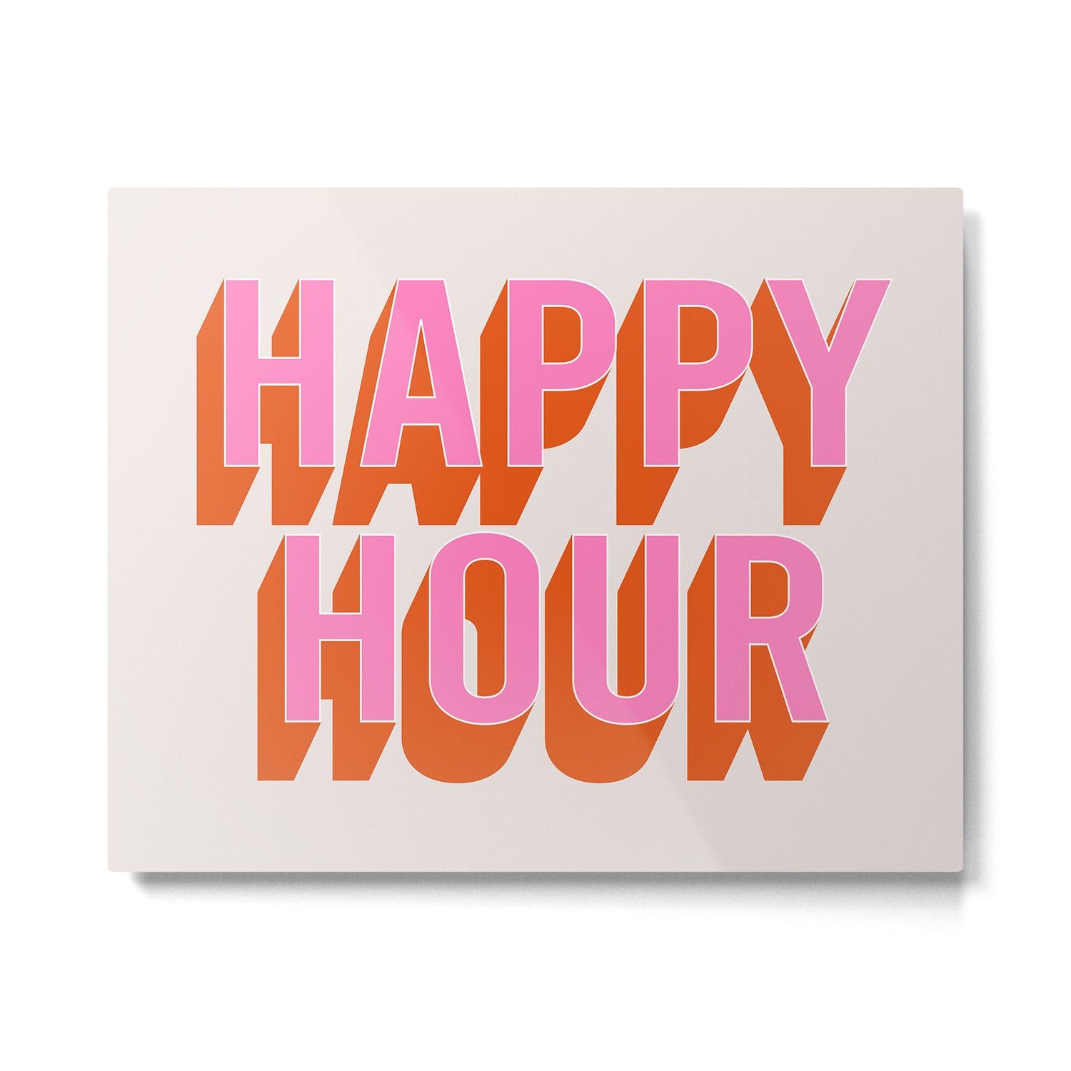 Happy Hour (Pink Orange) Metal Print Gallery Image 4