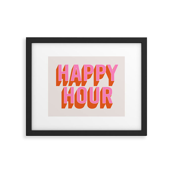 Happy Hour (Pink Orange) Framed Art Print Gallery Image 1