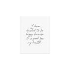 Happy Quote (Voltaire) Art Print Gallery Image 1