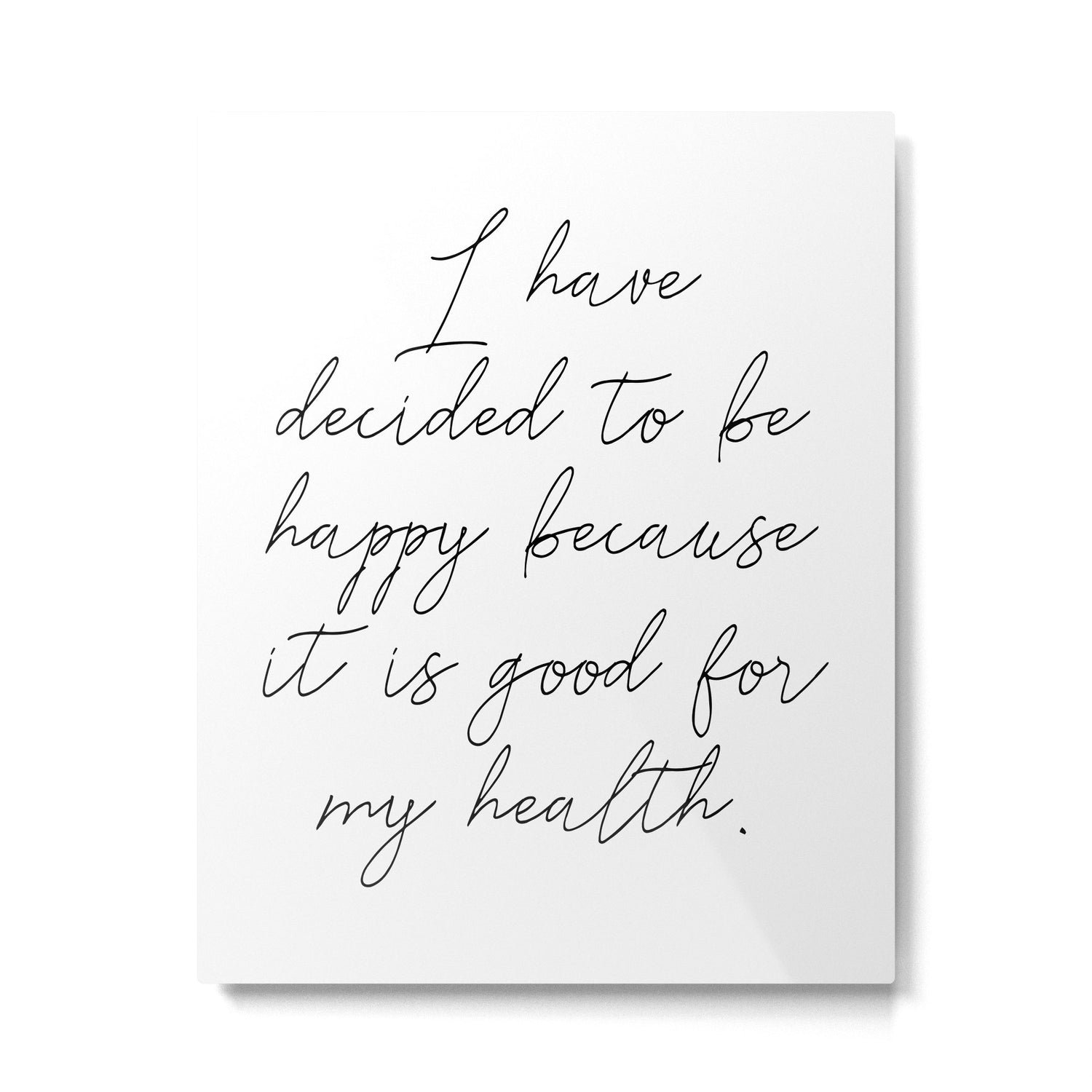 Happy Quote (Voltaire) Metal Print Gallery Image 4